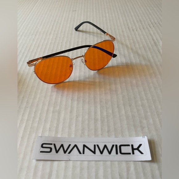 NWT Swanwick Rose Gold Night Blue Light Blocking Glasses - Picture 12 of 14